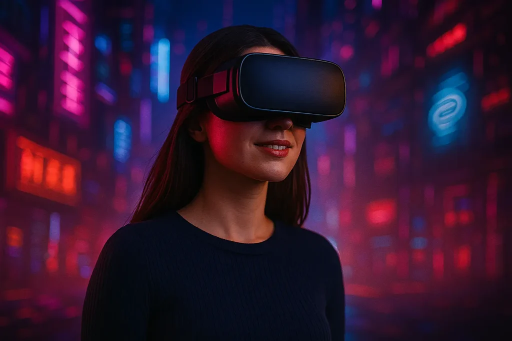 A Girl Wearing VR Best Digital Marketing Analyst in Palakkad